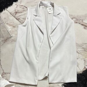 Charlotte Russe Ivory Blazer Vest